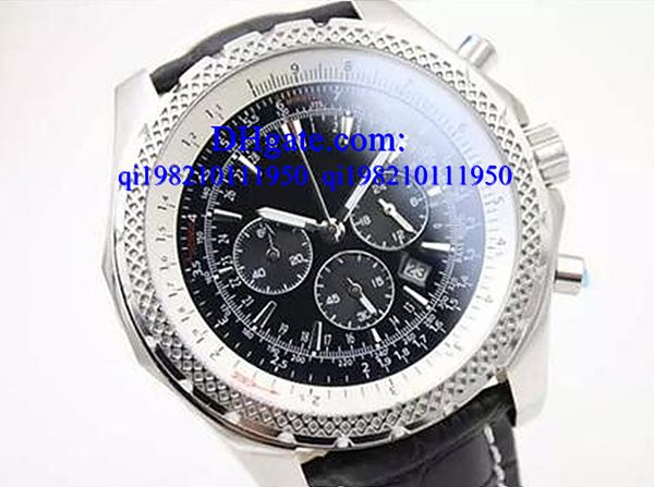 

luxury watches box black quartz chronograph swatch limited dial mens watch stainless steel wristwatch men's watches, Slivery;brown