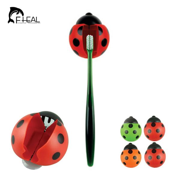

wholesale- fheal 3pcs/set cute toothbrush holder wall suction cartoon sucker toothbrush rack bathroom sets storage rack