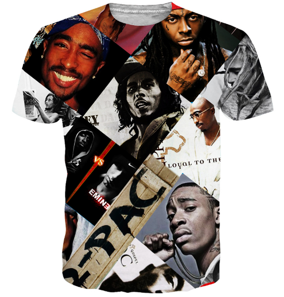 

новые моды мужчины / женщины 2pac тупак летний стиль смешные унисекс 3d печати повседневный t-shirt s --- 5xl aa503, White;black