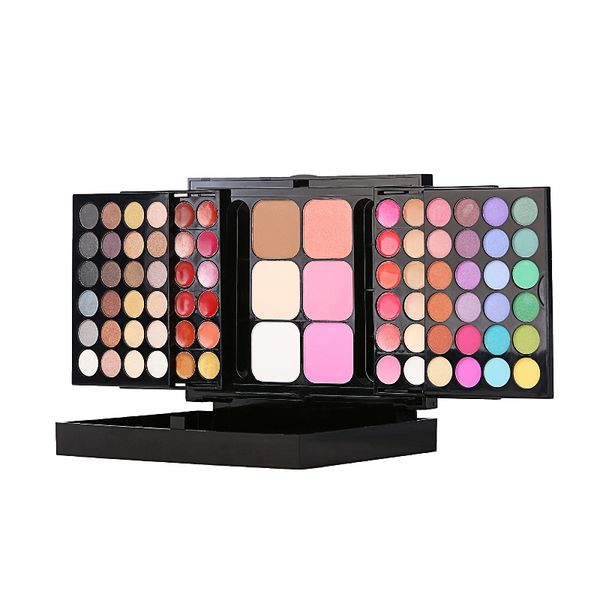 

eyeshadow palette 78 color eyeshadow palette set 48 eyeshadow + 24 lip gloss +6 foundation face powder/blush makeup kit cosmetics