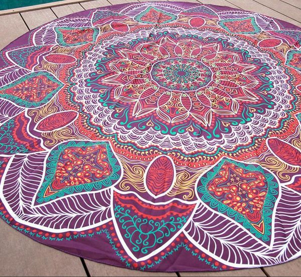 

new design mandala round beach towels round throw tapestry hippy boho gypsy cotton tablecloth chiffon beach towel round yoga mat