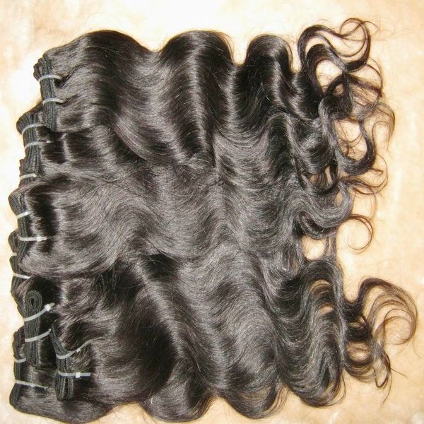 

горячая продажа 6 шт. / лот низкая цена обработанные бразильские тела волны волос ткать натуральный цвет 7a качество быстрая доставка, Black