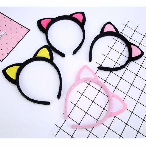 

новые женщины и дети милый повязка на голову кошка уха в форме украшения для волос забавные аксессуары для волос четыре цвета, Black;brown