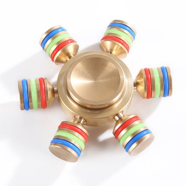 

in stock Luminous Tri Fidget Hand Spinner Triangle Torqbar Brass Puzzle Finger Toy EDC Fidget Handspinner ADHD Austim Learning toys 2017