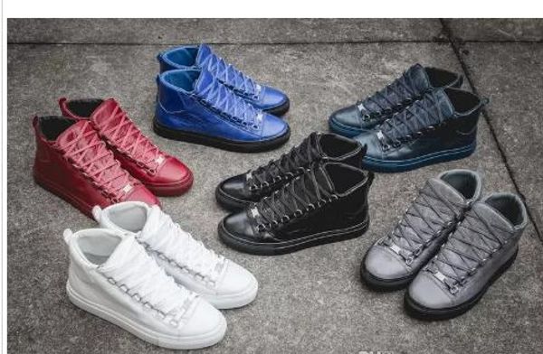 

Arena Sneakers Mens супер качество овчины из натуральной кожи топ дизайн бренда арена обувь мода канье уэст высокие кроссовки