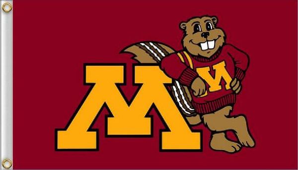 

Minnesota Golden Gophers Flag 90 x 150 cm Полиэстер NCAA Звезды и полоски Баннер