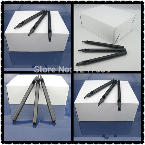 

wholesale-50pcs round 1 black disposable long tattoo tips nozzle supply hldt-a-1r#