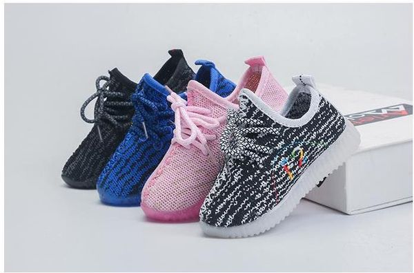 

Новые Детская обувь со светом Светодиодные кроссовки Enfant Girls tenis Sports Breathable Boys трен