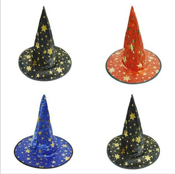 

halloween witch cap party cosplay prop for festival fancy dress children costumes witch wizard gown hats costume kids hat, Yellow