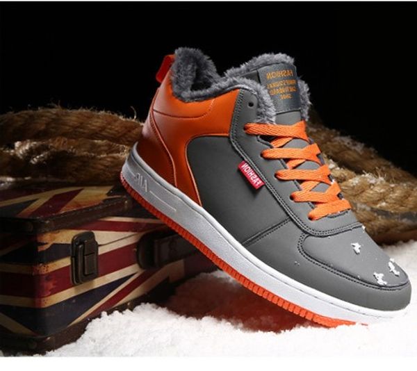 

new winter shoes. leisure sports shoes. air cushion running shoes. student shoes. add wool. cotton-padded shoes. fashion shoes. men's s, Black