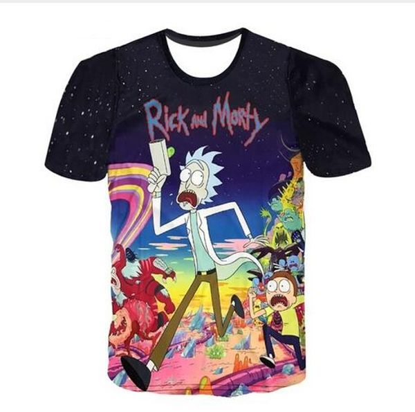 

fashion womens/mens rick and morty summer style funny 3d print casual t-shirt ab09, White;black