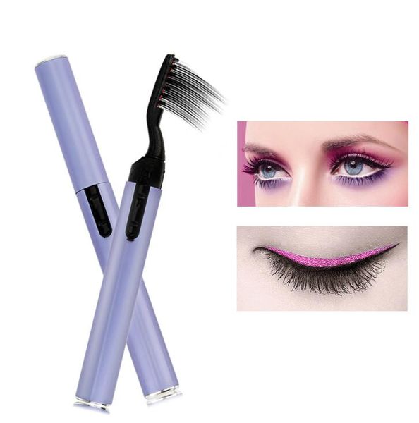 

portable pen style electric heated makeup eye lashes long lasting eyelash curler korean style eyebrow makeup electric eyelash curler clip