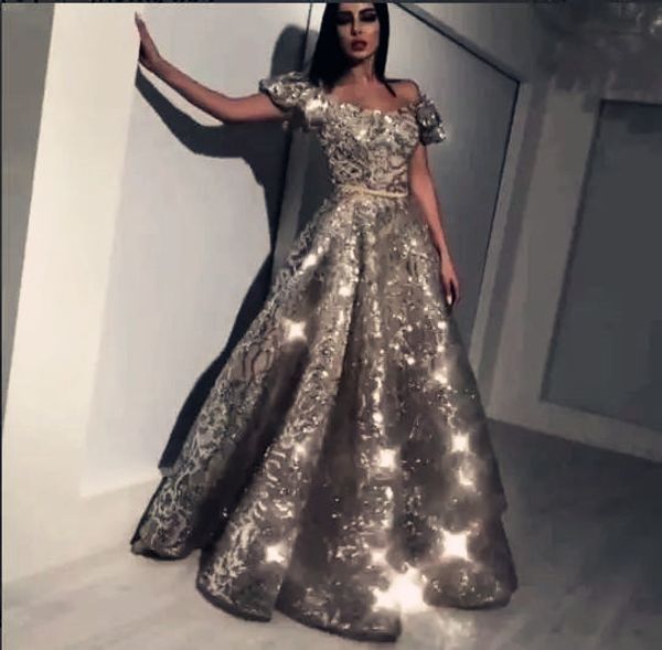 

роскошные вечерние платья с плеча линия серебряный v шеи zuhair мурад пром платье спинки длиной до пола блестками платье, Black;red