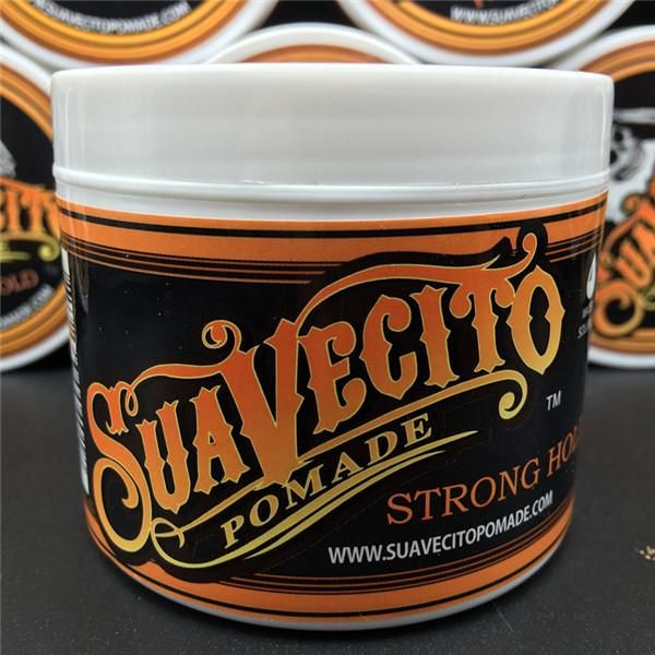 

suavecito pomade gel 4 унции 113 г сильный стиль восстанавливает древние пути - большой скелет волосы выровняли спину масло для волос воск г