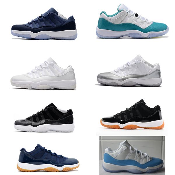 

Heiress 11s Low PRM HC Frost White Blue Moon basketball shoes for Men and women barcons outdoor athletic sneaker University Blue Navy Gum