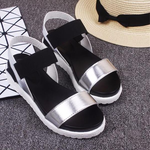 

women sandals women summer shoes peep-toe flat shoes roman sandals mujer sandalias ladies flip flops sandal footwear, Black