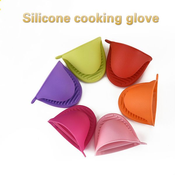 

mini oven mitt kitchen small silicone pot holder non-slip kitchen microwave heat assistance cooking pinch grip protector glove 1 pcs 122249