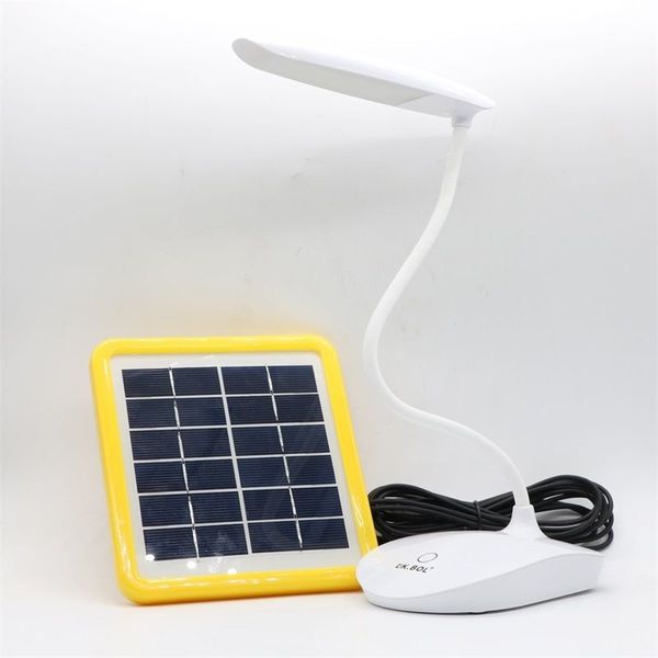 LED Touch Ein/Aus Schalter 6W Solar Powered Schreibtisch Lampe Kinder Augenschutz Studie Lesen Dimmer USB Aufladbare led Tisch Lampen