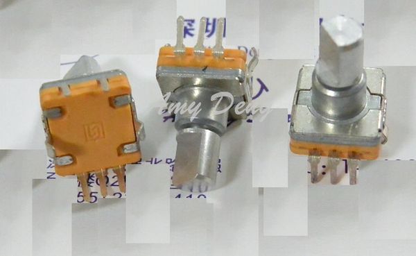 

wholesale- 20pcs/lot ec11 encoder with switch 30 posioning number 15 pulse shaft length 12.5mm vehicle dv