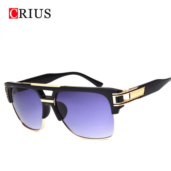 

wholesale- 2017 new crius men's sunglasses for men sun glasses men vintage driver classic retro masculino 6627, White;black