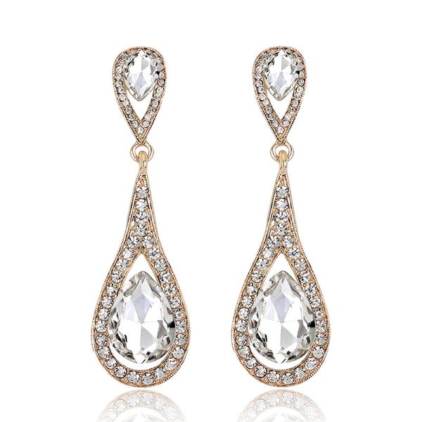 

Earring For Women Earring Elegant Womens Zircon Crystal Earrings Women Party Jewelry Christmas Gift long earring for women 170769