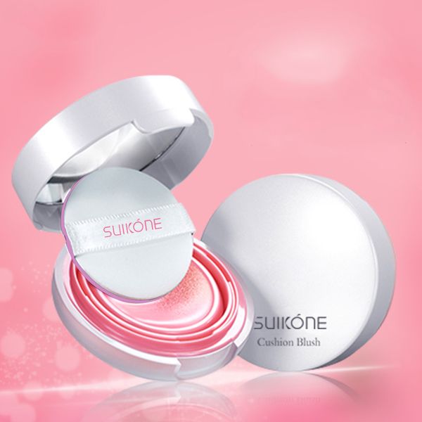 

wholesale- natural naked air cushion blush with puff waterproof anti sweat moisturizing blusher perfect face makeup cheek blush palette