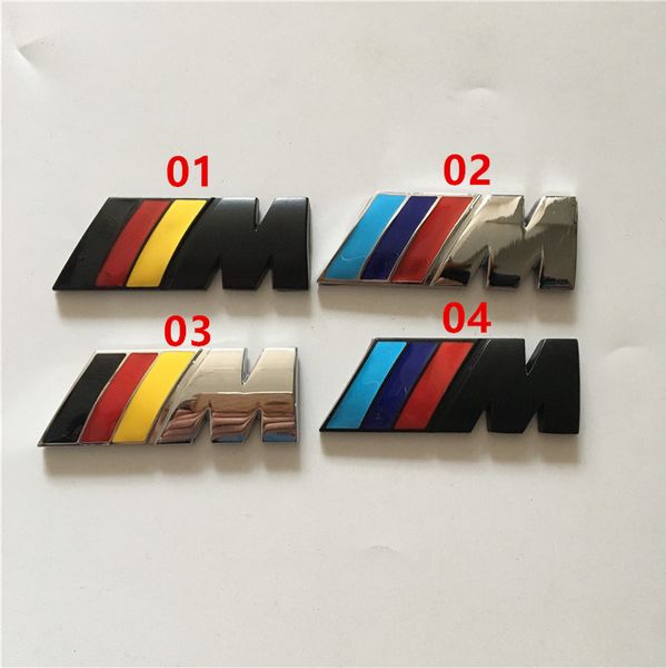 NEW M power Car Emblem Sport Side Wing Chrome Badge Logo Sticker For BMW