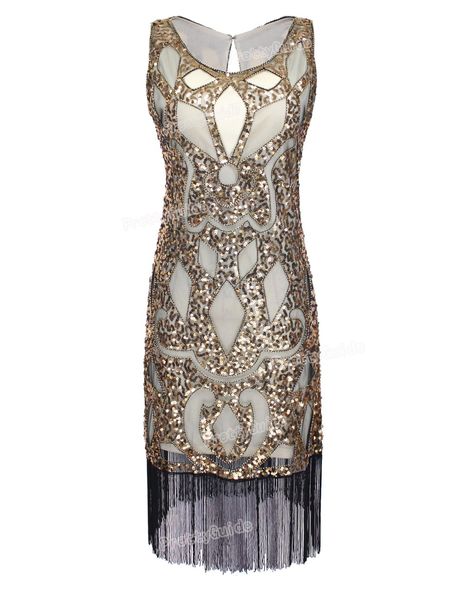 

wholesale- prettyguide women 1920's sequin art deco hollow paisley tribe cocktail inspired flapper dress great gatsby dress, White;black