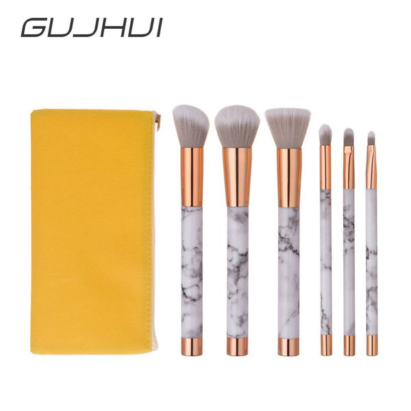 

6pcs professional marbling makeup brushes set powder blush lip eyeshadow concealer cosmetic marble texture brush tools #251137