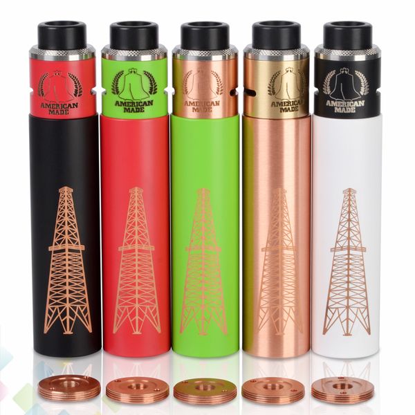 

Vaporizer RIG 2 Mechanical MODs With Matching Roughneck RDA Rig 2 Kit Magnet Switch Copper Pin fit 18650 battery DHL Free