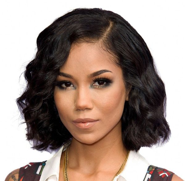 Wavy Lace Front Human Hair Bob Wigs For Black Women Peruvian