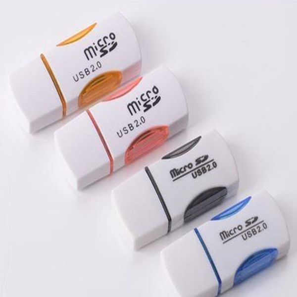 

usb 2.0 card reader t-flash card reader single slot panda card reader adapter with led light fast shipping