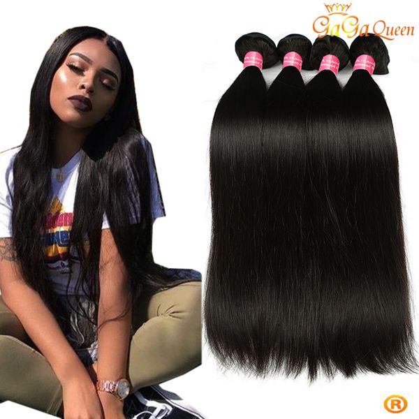 

8а бразильские прямые девственные волосы необработанные дешевые реми человеческих волос пучки бразильский перуанский индийский девственные в, Black