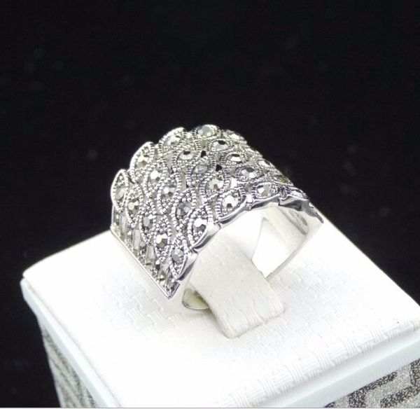 

ring rushed party 2017 new wholesale retro fashion jewelry unique thailand 925 ring for women fit original pandora party 2017 charm, Silver
