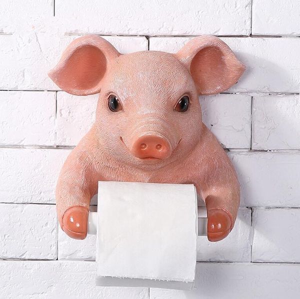 

Ванная комната Туалет рулонной бумаги Держатель Симпатичные Свинья Холдинг Дело