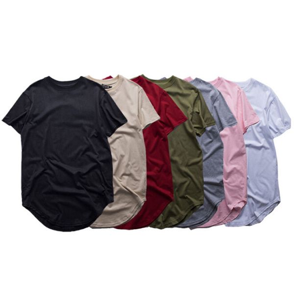 

fashion men extended t shirt longline hip hop tee shirts women swag clothes harajuku rock tshirt homme, White;black
