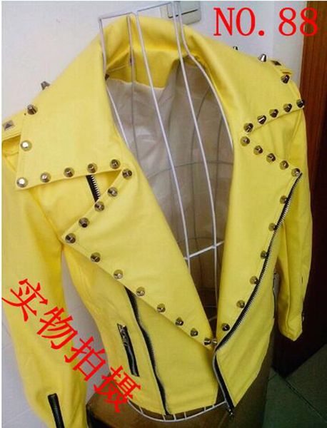 

men's motorcycle leather clothing slim stand collar leather clothing casual l collar rivet leather clothing, Black;red