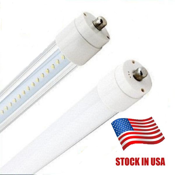 

stock in us + 8 feet led 8ft single pin t8 fa8 single pin led tube lights 45w 4800lm led fluorescent tube lamps 85-265v