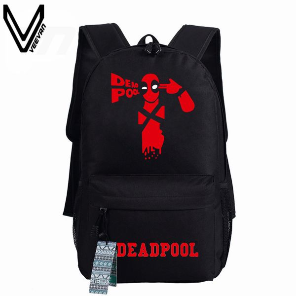 

wholesale- 2016 new deadpool backpack marvel comics superheros shoulder school bag for teenagers canvas luminous backpack travel rucksack