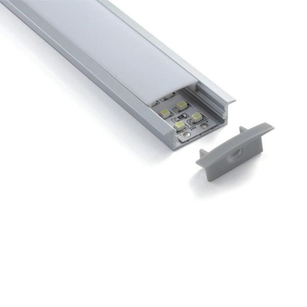 30 X 2M Sätze / Los Flaches LED-Profillicht T-förmiges Aluminiumprofil LED-Kanäle führten Aluminiumprofil für Wand- oder Deckeneinbauleuchten