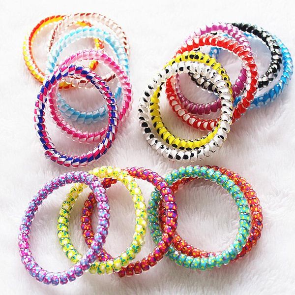 

selling hair ornaments blue and white porcelain printed telephone line hair circle fq058 mix order 100 pieces a lot, Pink