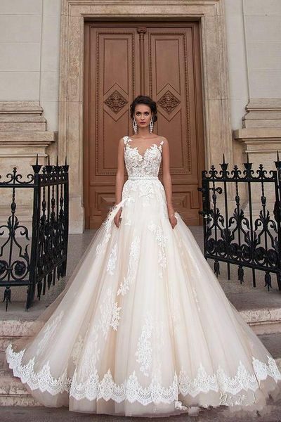 Acheter 2018 Arabe Princesse Milla Nova Dentelle De Mariage Turquie Femmes Pays Robe De Mariée Robe De Mariée Occidentale 2018 Perle Ceinture Tulle De