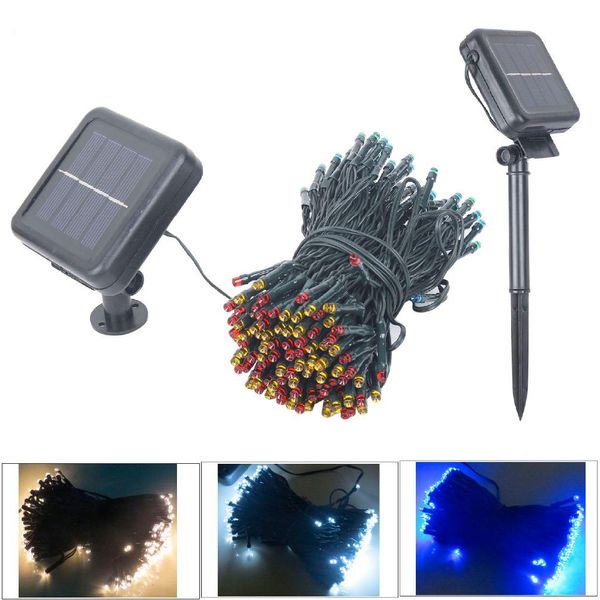 7m 50led LED Solar Fada String Luz Luz de Natal Fada Fada Garland Wedding Party Decor de festa com bateria