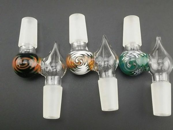 Il più nuovo adattatore maschio colorato 14mm 18mm Glass Drop Down Dropdown Glass Adapter Glass Water Bong pipe per fumatori