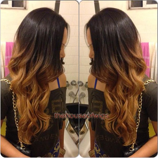 Honey Blonde Ombre Hair Wig 1bt27 Ombre Full Lace Wigs Pre Plucked