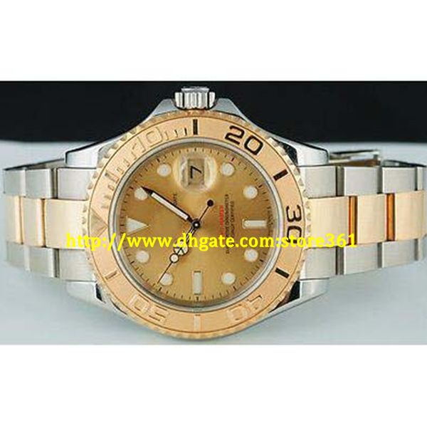 

store361 new arrive watches men's 18kt ss gold dial 16623, Slivery;brown