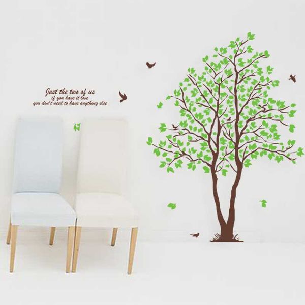 

green lover trees wall sticker mural decor sitting dinning room bedroom tv background decal