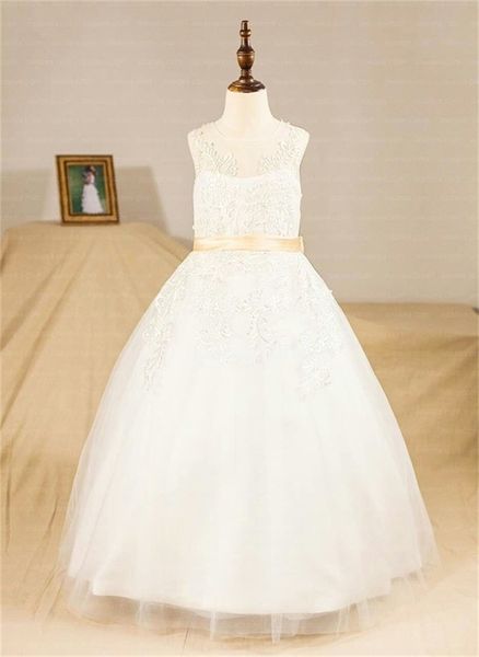 

2017 brand new flower girl dresses for wedding little girls kids/child dress fashion a-line ball party pageant communion dress, White;blue