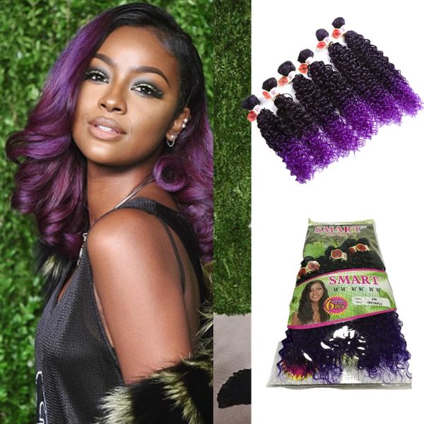 Ombre Purple Blonde Brown Bug New Style Brazilian Synthetic Bulk