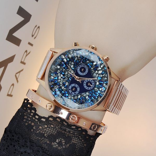 Mode Milisa Kleid Sterne Charming Große Luxus Romantische Diamant Stahl Zifferblatt Quarz Geschenk Damenuhren Großhandel Damenuhr Legierung Uhr CsQdrthx